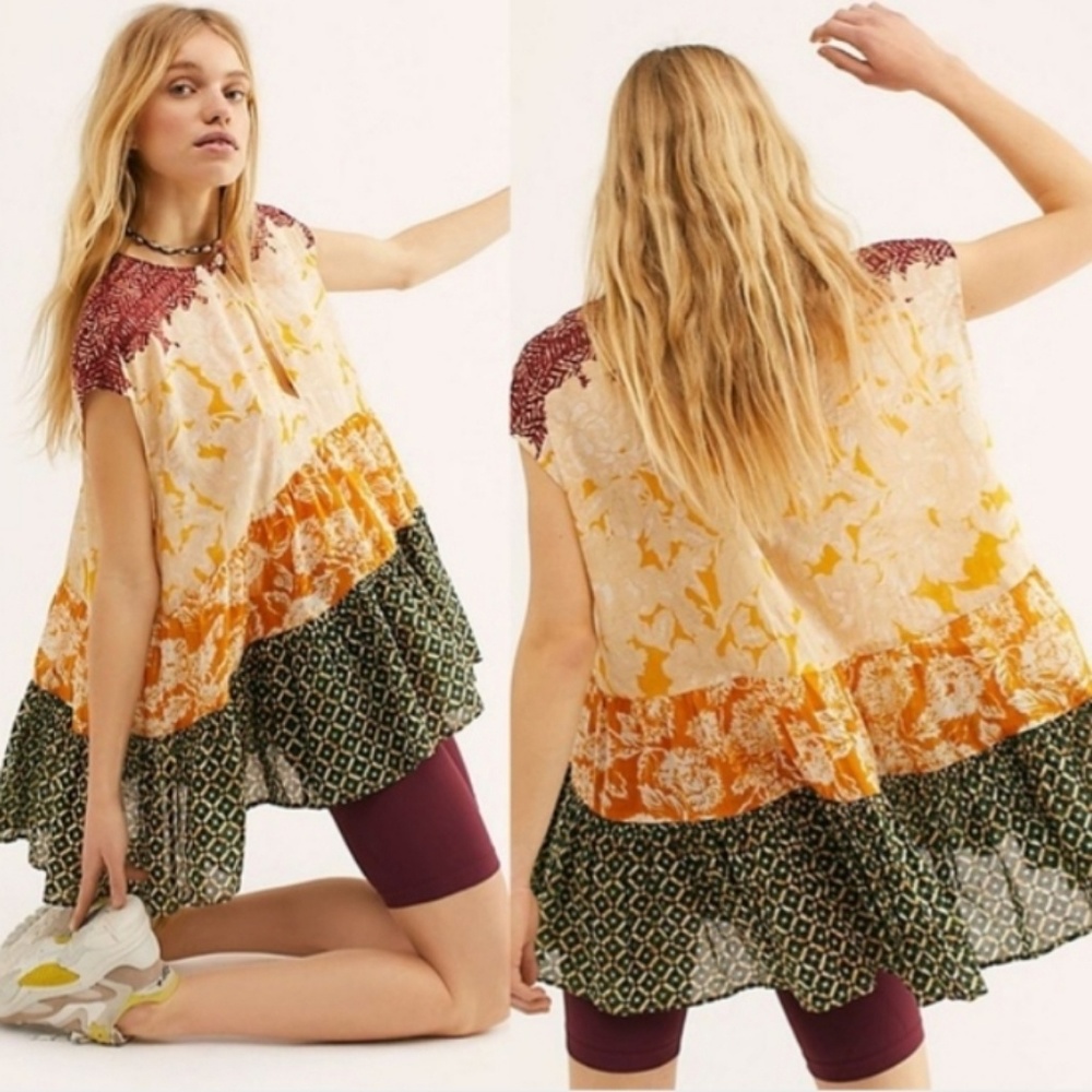 Free People:Gotta Have You Cotton Mixed-Print